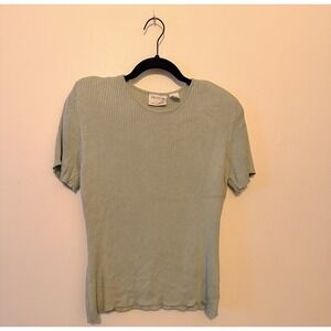 Vintage 90s 100% Silk Top w/ Removable Shoulder Pads – Preview Collection – L